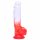 Sunfo - Saugnapf, realistischer Dildo mit Hoden - 21cm (transparent-rot) 