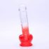 Sunfo - Saugnapf, realistischer Dildo mit Hoden - 21cm (transparent-rot) 