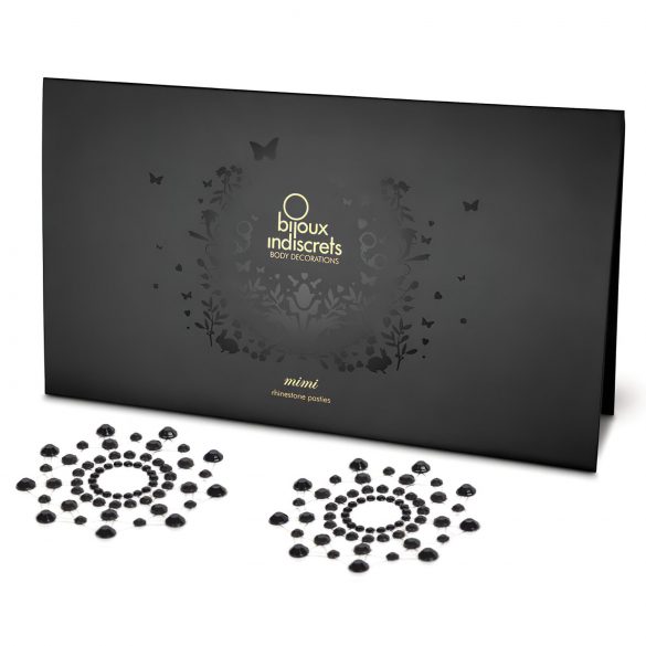 Glitzernde Diamant Nippelsticker (schwarz)