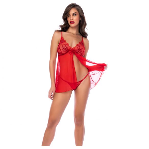 Mapalé - Spitzen-Babydoll und Tanga (Rot)