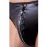 Svenjoyment - Glänzender Herren-String mit Strasszipper (Schwarz) - M