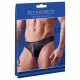 Svenjoyment - Glänzender Herren-Tanga mit Strass-Reißverschluss (Schwarz)  - 2XL