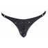 Svenjoyment - Strass-Besetzter Herren Tanga (Schwarz)  - M