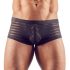 Transparente, gestreifte Boxershorts (schwarz)  - XL