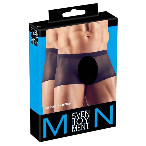 Svenjoyment - Transparente Boxershorts-Set - Schwarz (2-teilig) S-L