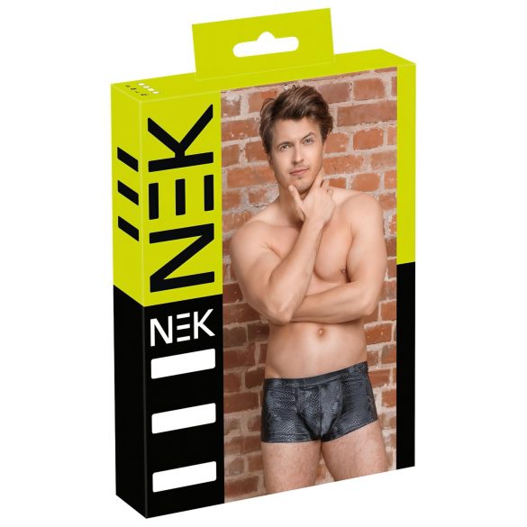 NEK - Boxershorts mit Schlangenhautmuster (schwarz) - M