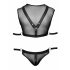 Svenjoyment Bondage - Netz Top und Jock Unterhosen Set (Schwarz)  - M