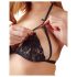 Cottelli - Offenes Spitzen-Set (schwarz)  - L