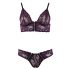 Cottelli - Blumen-Spitzen-BH-Set (lila) - M