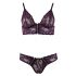 Cottelli - Blumige, Spitzen-BH-Set (lila)  - L