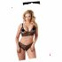 Cottelli Plus Size - Feines Spitzen-BH-Set (Schwarz)  - XXL