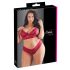 Cottelli Plus Size - weicher Spitzen-BH-Set (rot)  - 2XL