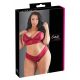 Cottelli Plus Size - weicher Spitzen-BH-Set (rot)  - 2XL