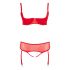 Cottelli Plus Size - anpassbares Dessous-Duo (rot)  - 90D/XL