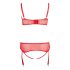 Cottelli Plus Size - anpassbares Dessous-Duo (rot)  - 90D/XL