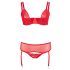 Cottelli Plus Size - anpassbares Dessous-Duo (rot)  - 90E/XL