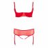 Cottelli Plus Size - anpassbares Dessous-Duo (rot)  - 90E/XL