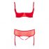 Cottelli Plus Size - anpassbares Dessous-Duo (rot)  - 95E/2XL