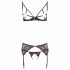 Abierta Fina - Glitzernde Spitzenzauber - BH-Set (Schwarz)  - XL