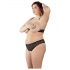 Cottelli Plus Size - Spitzen-BH-Set mit Perlen (schwarz) 