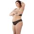 Cottelli Plus Size - Spitzen-BH-Set mit Perlen (schwarz)  - XL