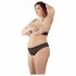 Cottelli Plus Size - Spitzen-BH-Set mit Perlen (schwarz)  - XL