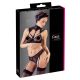 Cottelli - Kragen Spitzen-BH-Set (schwarz)  - 85B/L