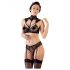 Cottelli - Kragen Spitzen-BH-Set (schwarz)  - 85C/L