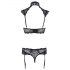 Cottelli - Kragen Spitzen-BH-Set (schwarz)  - 85C/L