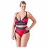 / Cottelli Plus Size - Spitze-Satin BH-Set (schwarz-rot) 