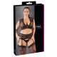 Cottelli Plus Size - Strass und Spitze Unterwäsche-Set (schwarz) 