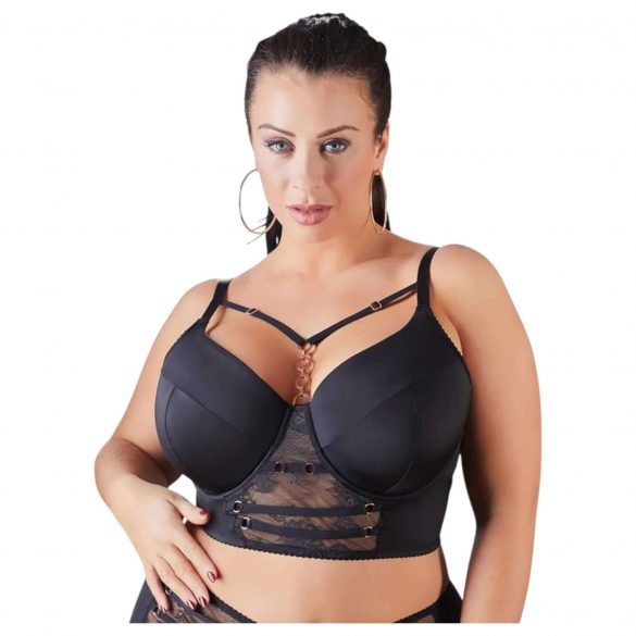 /Cottelli Plus Size - Träger-Spitzen-BH (schwarz)  - 95D