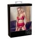 Abierta Fina - funkelnede Ketten-Dessous-Set (rot)  - L