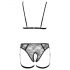 Cottelli - Kettenhalsband-Set - 2-teilig (schwarz) - M