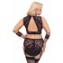 Cottelli Bondage Plus Size - Spitzen-BH-Set (schwarz) 