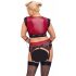 Cottelli Bondage Plus Size - Spitzen-BH-Set (rot-schwarz) 