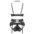 Obsessive Alessya - Spitzen-Dessous-Set (schwarz) 