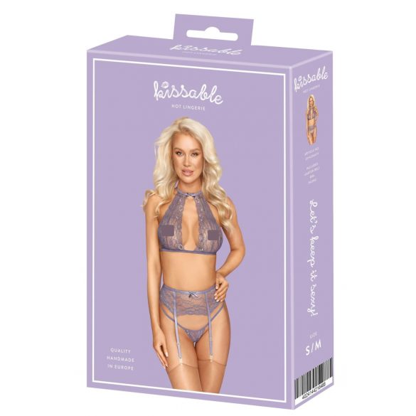 Kissable - Spitzenunterwäsche-Set (Lila)  - L/XL