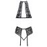 Kissable - Halsband, Spitzen-BH-Set (schwarz)  - L/XL