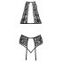 Kissable - Halsband-Spitzen-BH-Set (schwarz) - L/XL