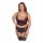 Cottelli Plus Size - BH-Set mit Strumpfhalter (schwarz-rot) 