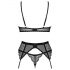 Obsessive Chemeris - BH-Set mit Strumpfhalter (schwarz)  - M/L