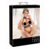 Abierta Fina - Offenes Dessous-Set mit Kette (schwarz)