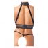 Abierta Fina - Offenes Dessous-Set mit Kette (schwarz) - M