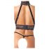 Abierta Fina - offenes Dessous-Set mit Ketten (schwarz) - M