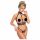 Abierta Fina - offenes Dessous-Set mit Ketten (schwarz) - L