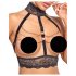 Abierta Fina - offenes Dessous-Set mit Ketten (schwarz) - L