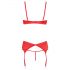 Cottelli - Herz-Offener Hebe-BH Set (Rot) - 85B/L