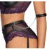 Cottelli Bondage - BH-Set mit Handschellen (Schwarz-Lila)  - M