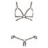 Cottelli Bondage - glänzender Schmuck-Körperharness-Bikini (schwarz) 